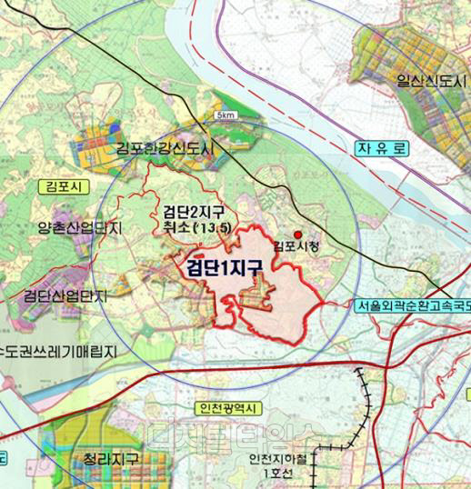 공모대상지 가운데 한곳인 인천검단/자료=국토부